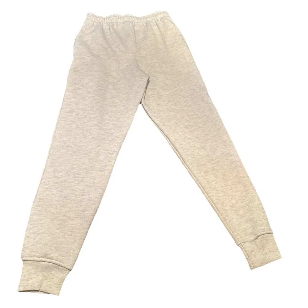NBA Youth Boys Gray Sweatpants Size 10-12 Elastic Waist Cuffed Joggers‎ Logo